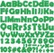 260Pcs Glitter Green Bulletin Board Letters for Classroom (Green)